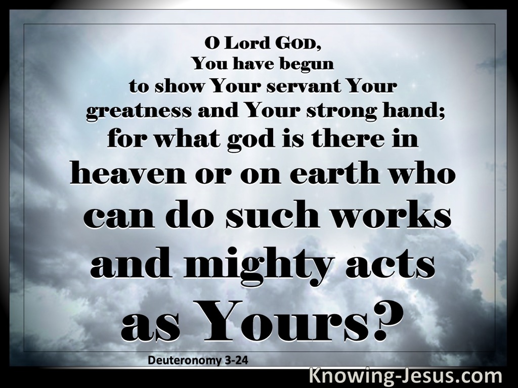 Deuteronomy 3:24 There Is No God Like You (black)